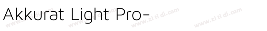 Akkurat Light Pro字体转换